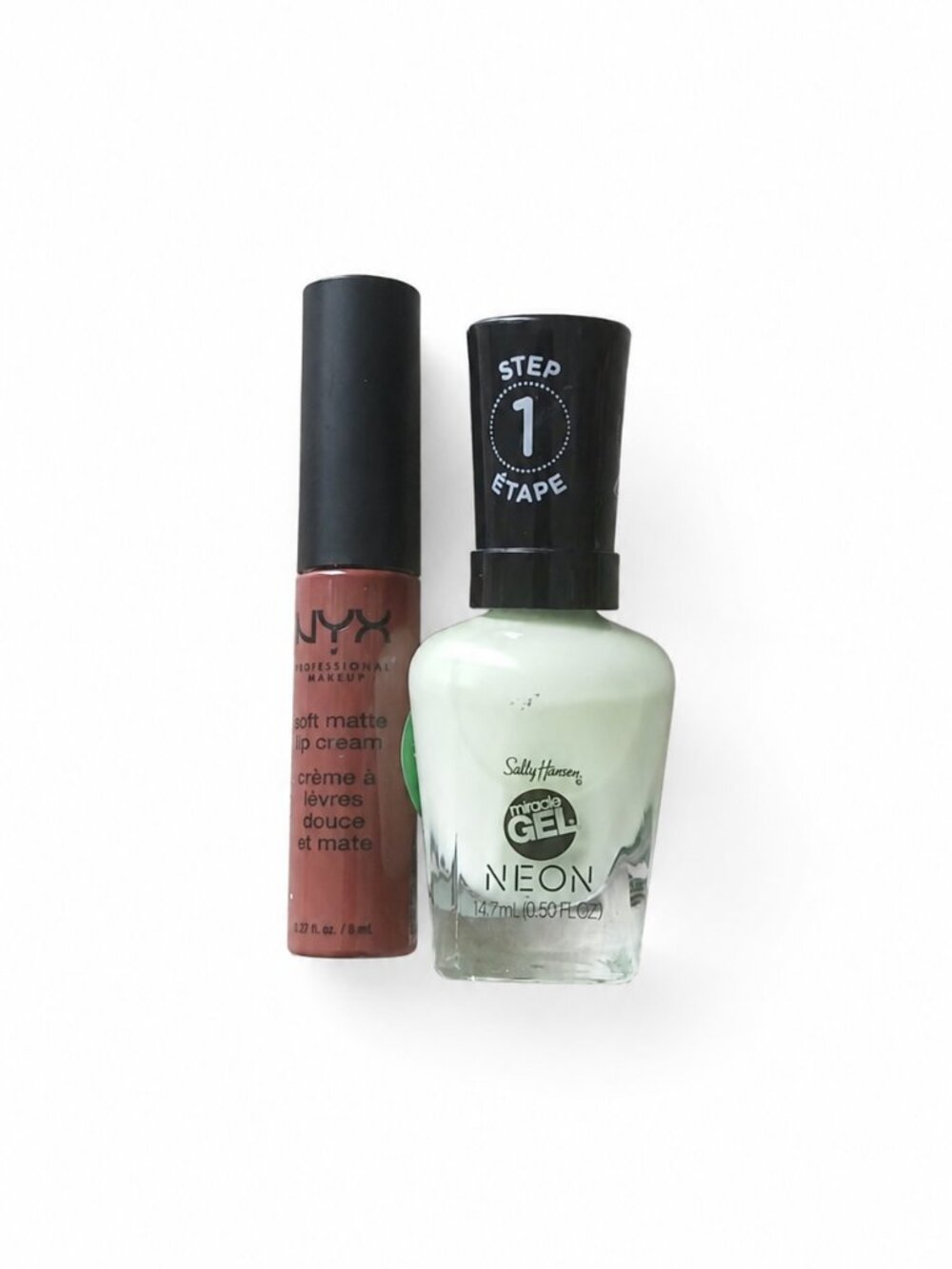 NYX Soft Matte Lip Cream SMLC23 + Sally Hansen Miracle Gel Neon Lemon Chiffon 05
